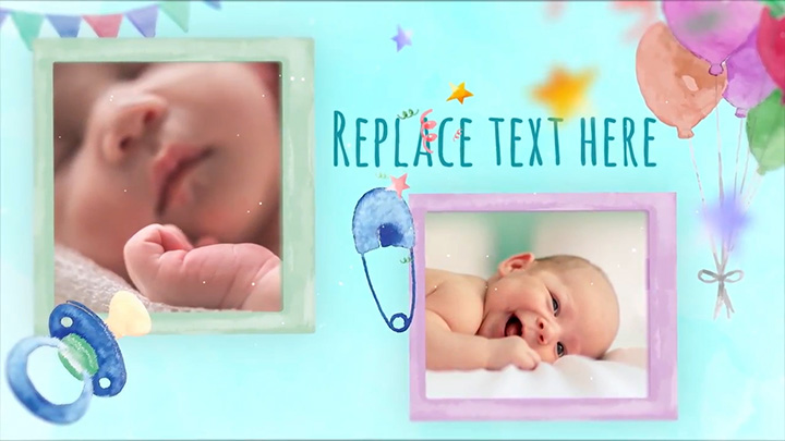 تصویر دانلود پروژه آماده افتر افکت - اسلایدشو Baby Slideshow