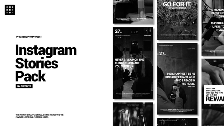 پروژه دانلود پروژه آماده پریمیر - استوری اینستاگرام Instagram Stories Pack