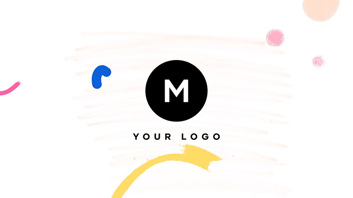 تصویر دانلود پروژه آماده پریمیر - لوگو Hand Drawn Brush Minimal Logo
