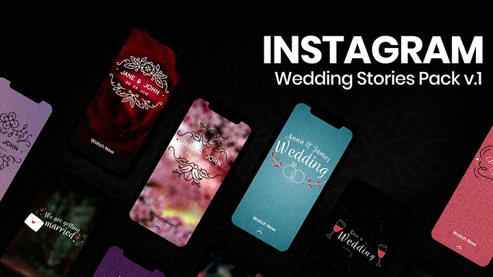 تصویر دانلود پروژه آماده افتر افکت - استوری اینستاگرام Instagram Stories - Wedding First Part
