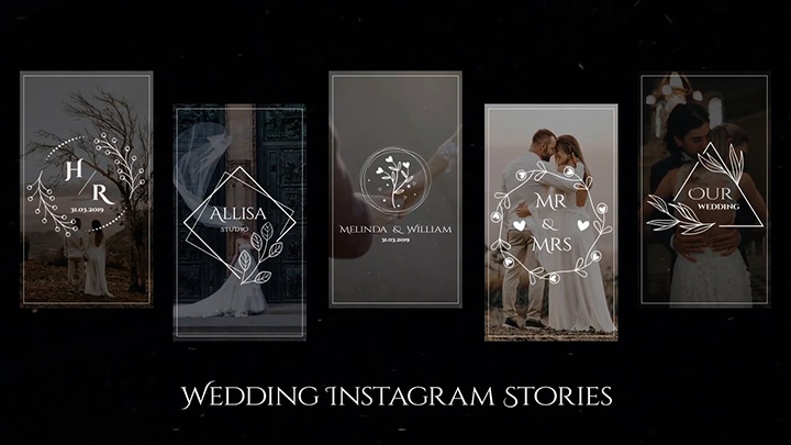 تصویر دانلود پروژه آماده افتر افکت - استوری اینستاگرام Wedding Instagram Stories V.2
