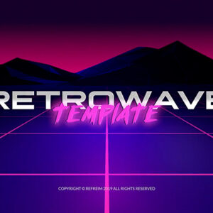 تصویر دانلود پروژه آماده پریمیر - لوگو Retrowave Logo Reveal