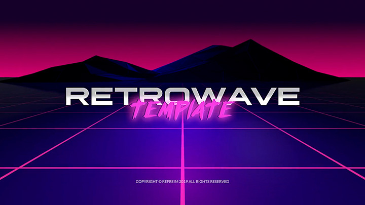 تصویر دانلود پروژه آماده پریمیر - لوگو Retrowave Logo Reveal