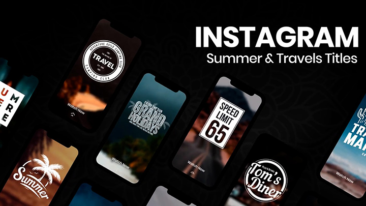 تصویر دانلود پروژه آماده افتر افکت - استوری اینستاگرام Summer & Travels - Badge & Instagram