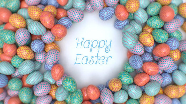 تصویر دانلود پروژه آماده پریمیر - لوگو Easter Eggs Logo Opener
